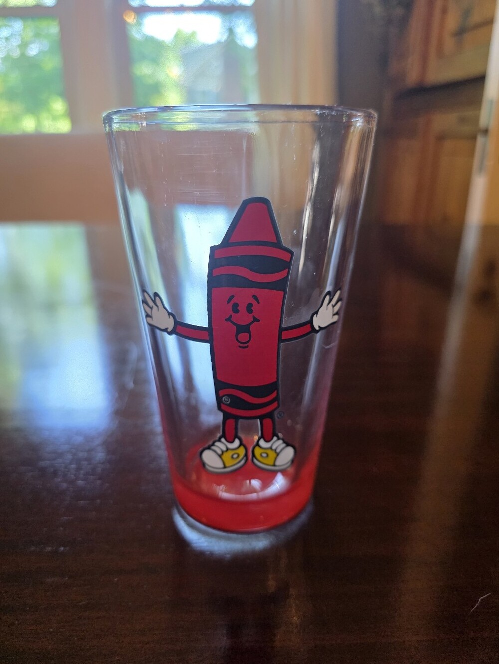 Crayola Red Crayon Character Pint Glass